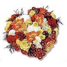 Heart of assorted flowers STANDARD